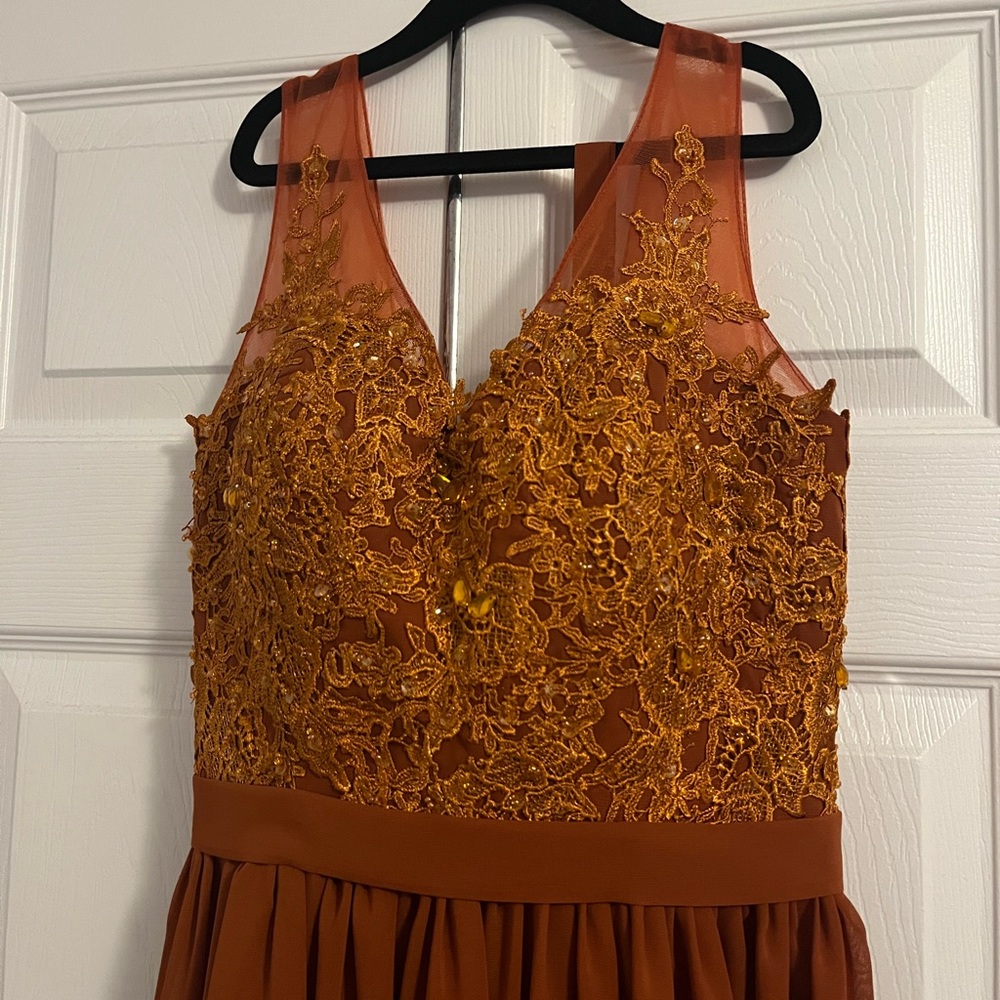 Formal burnt orange gown